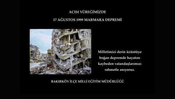 17 Ağustos 1999 Marmara Depreminin 19. Yıldönümü