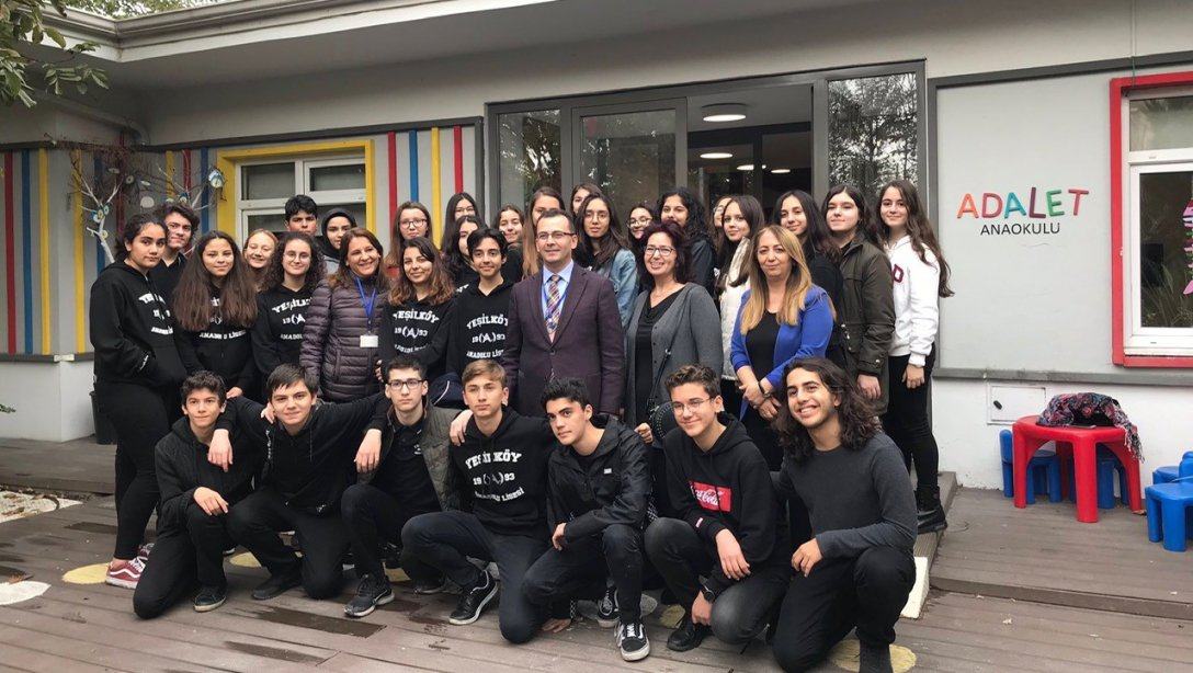 Yeşilköy Anadolu Lisesi Öğrencileri Adalet Anaokulu'nu ziyaret etti