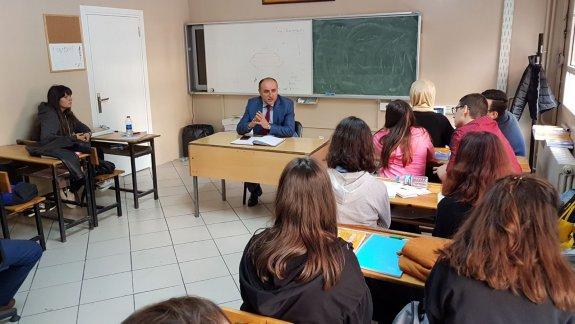 İlçe Milli Eğitim Müdürümüz Sn. Emrullah AYDIN Sabri Çalışkan Mesleki ve Teknik Anadolu Lisesini ziyaret etti.
