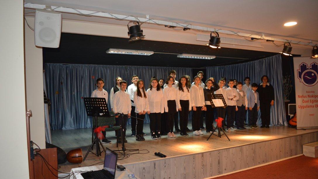 Bakırköy Şehit Muhammet Ambar İmam Hatip Ortaokulu Dini Musiki Kulübü engelsiz kardeşlerine konser verdi