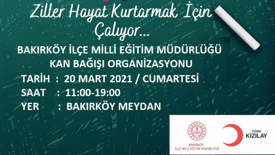 Bakırköy İlçe Milli Eğitim Müdürlüğü ve Kızılay İşbirliğinde Kan Bağışı Kampanyası Programı