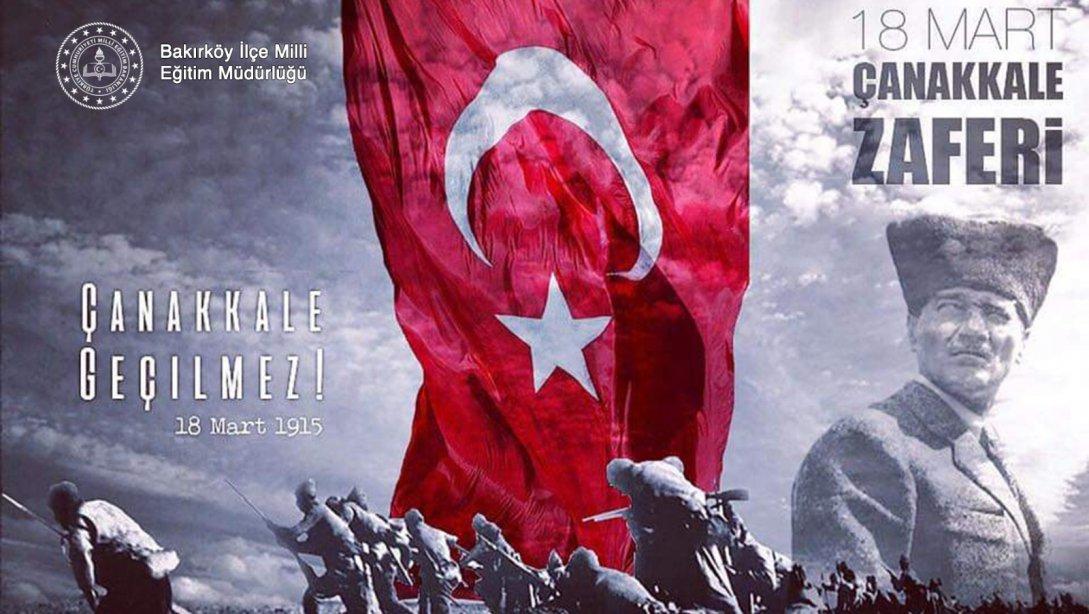 Müdürümüz Mustafa ERŞAHİN'in 18 Mart Çanakkale Deniz Zaferi ve Şehitleri Anma Günü' Mesajı